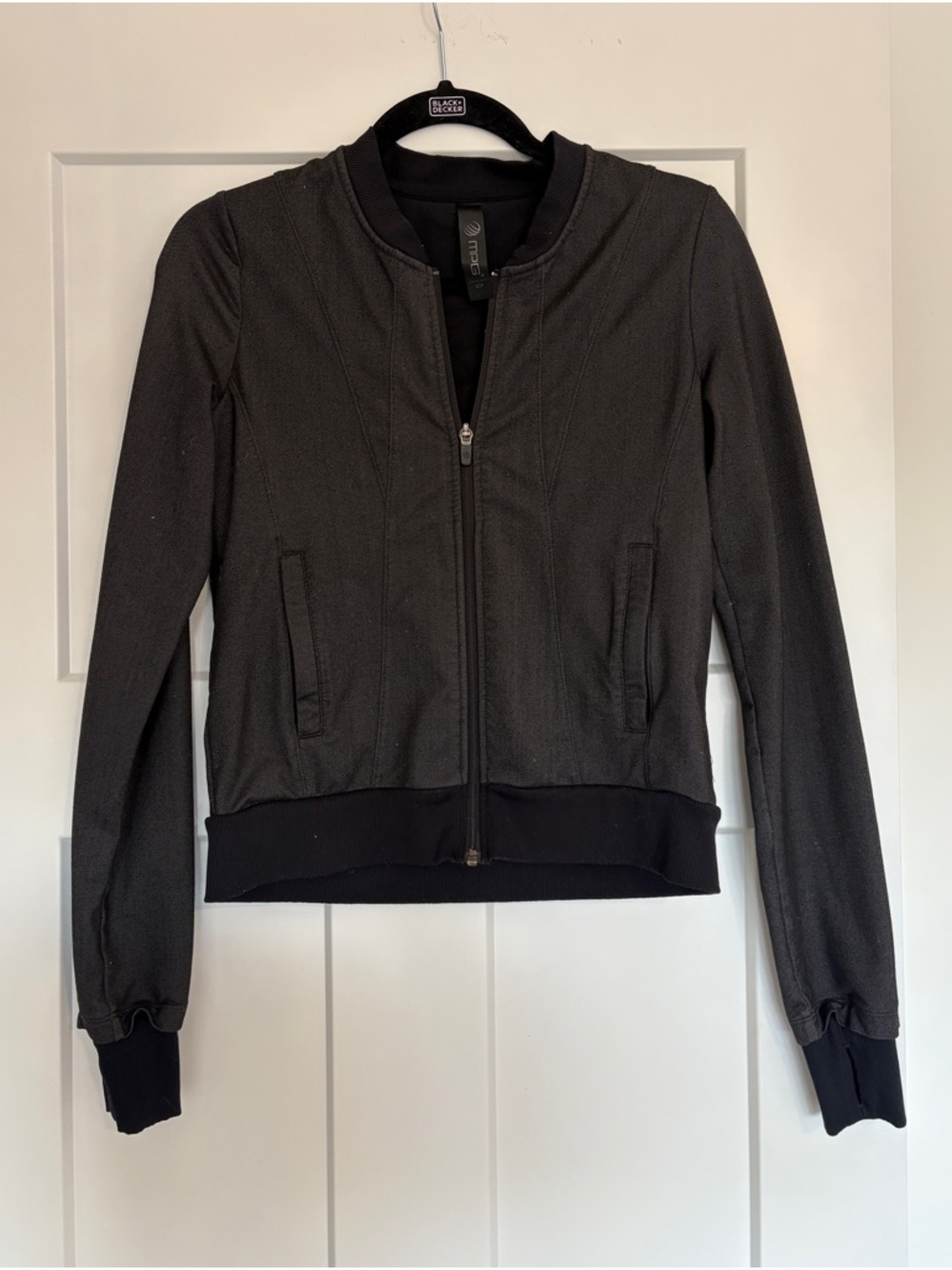 MPG Black Bomber Jacket - Women's Zip Front Coat